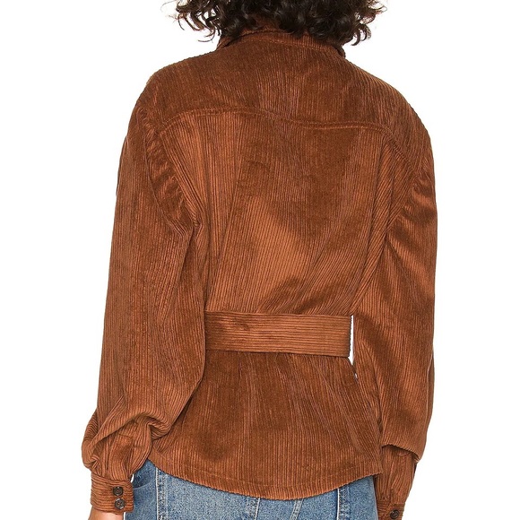 Corduroy button up in cappuccino brown (REVOLVE) - Picture 3 of 3